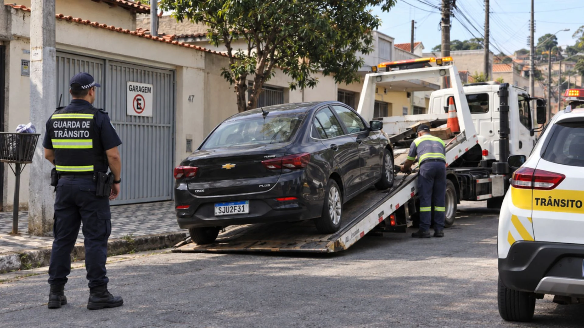 Estacionar na garagem Morador
