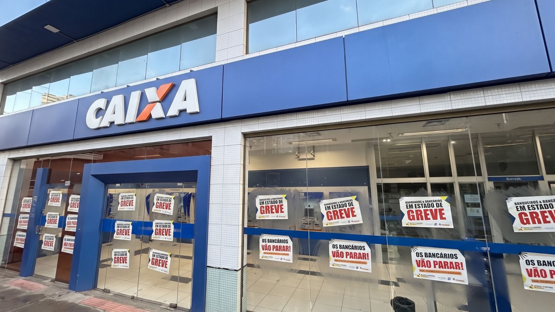 Greve nos bancos Agências bancárias