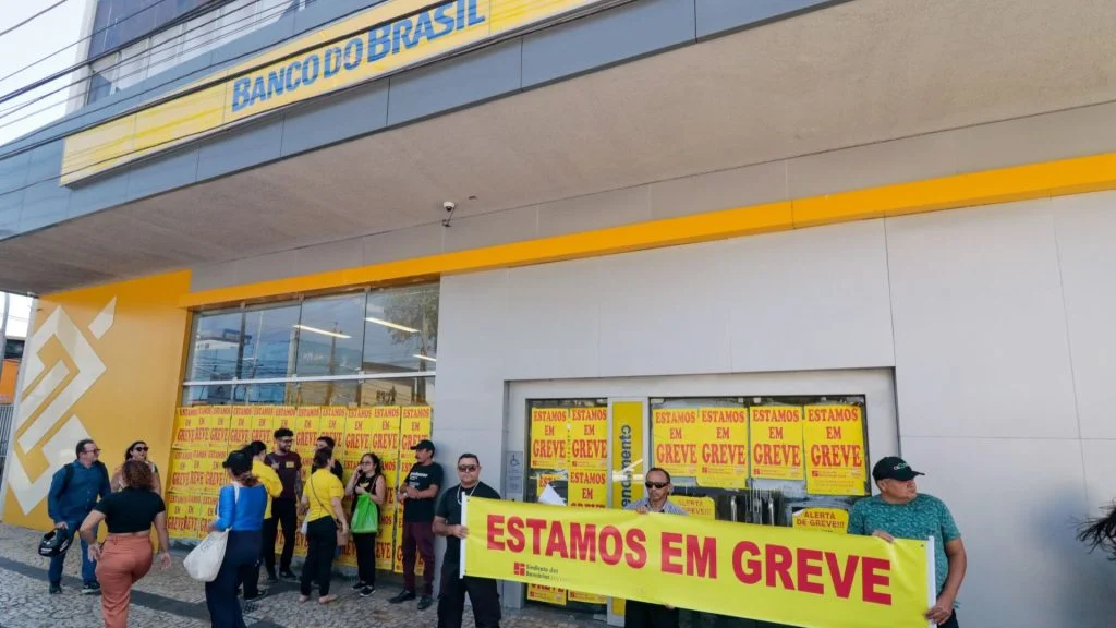 Greve nos bancos Agências bancárias