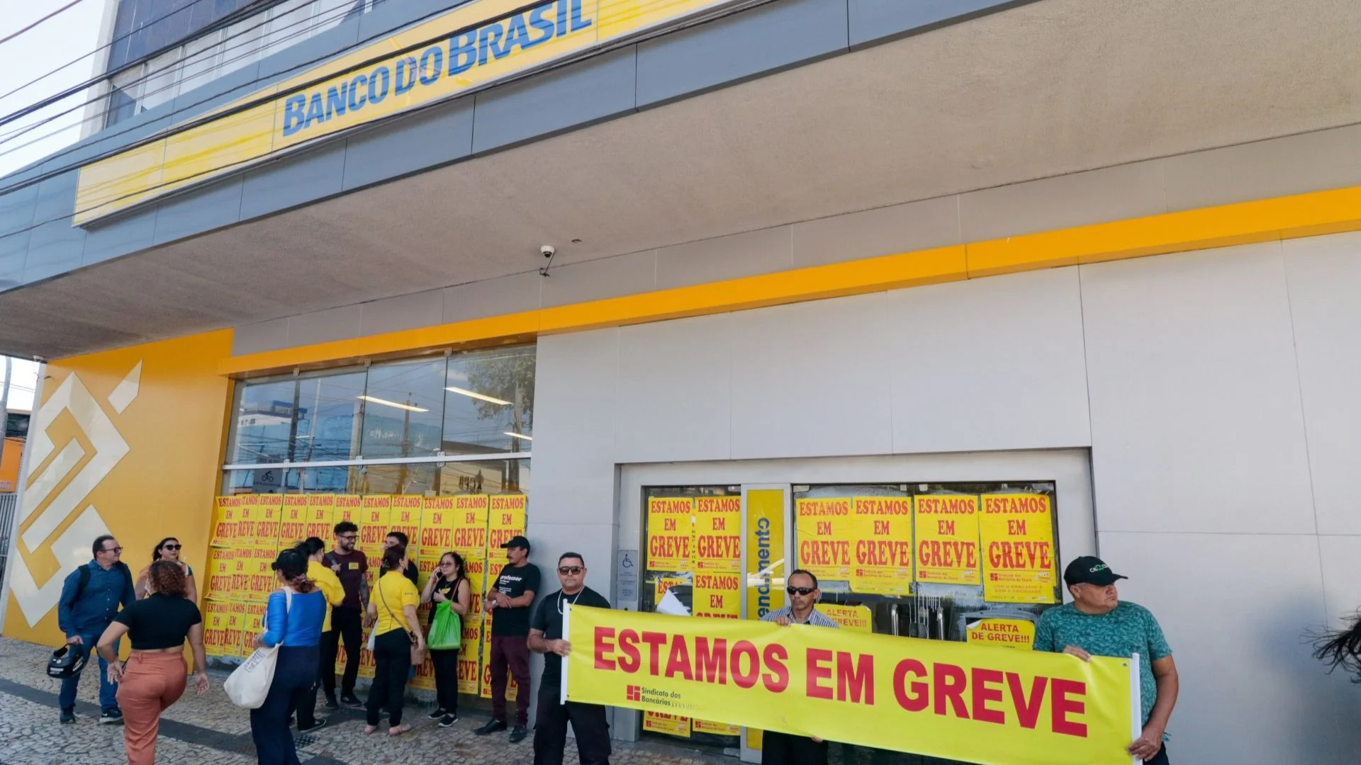 Greve nos bancos Agências bancárias