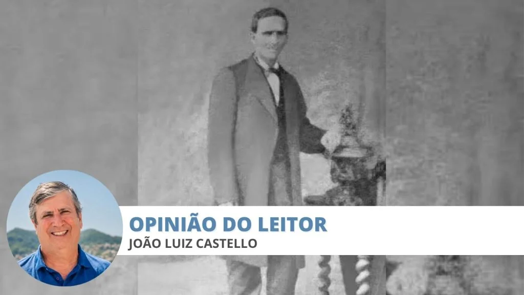 Retrato antigo em preto e branco de Luiz Barbosa Leão, português que governou a Serra no século 19