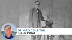 Retrato antigo em preto e branco de Luiz Barbosa Leão, português que governou a Serra no século 19