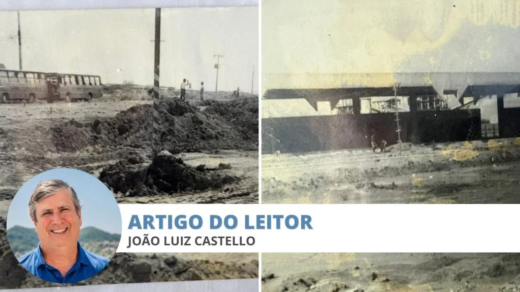 Fotos antigas mostram terraplenagem da Avenida Norte/Sul na Serra e a estrutura do Terminal de Laranjeiras