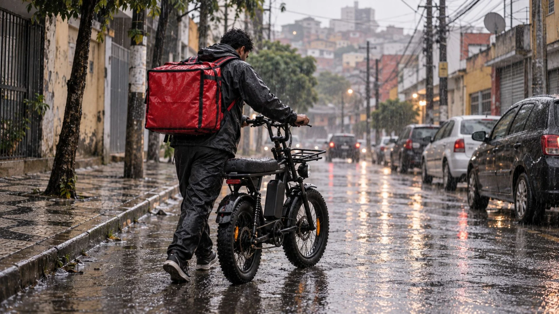 Entregador Bicicleta elétrica
