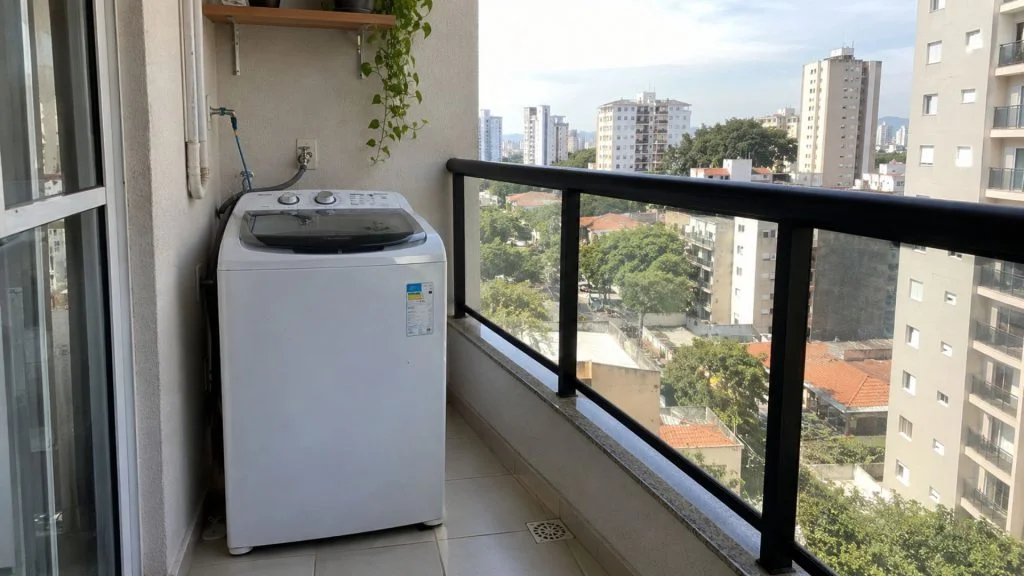 Máquina de lavar Varanda de apartamento