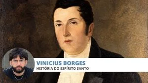 Retrato a óleo de Domingos José Martins, herói capixaba da Revolução Pernambucana de 1817, com casaca escura e gravata branca